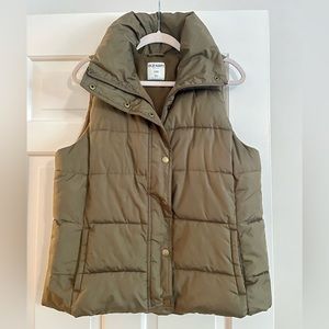 Olive Green Puffer Vest